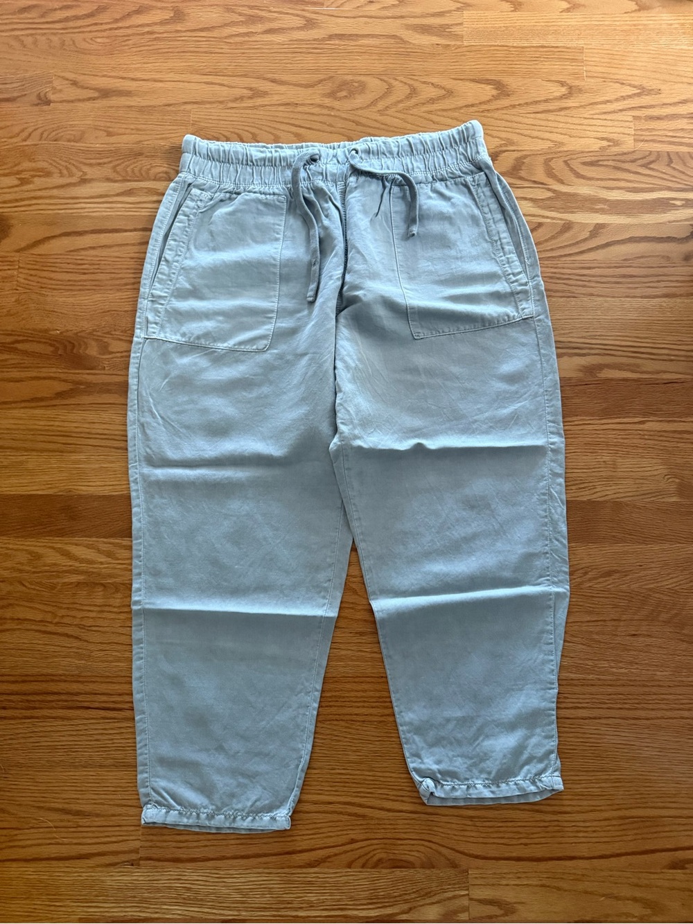 Light Blue Relaxed Drawstring Pants